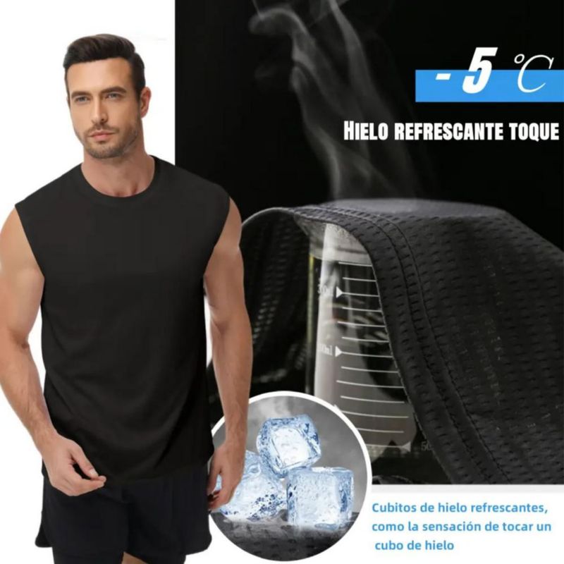 Playeras Sin Mangas Hombre Deportiva 2 Pzas Negro