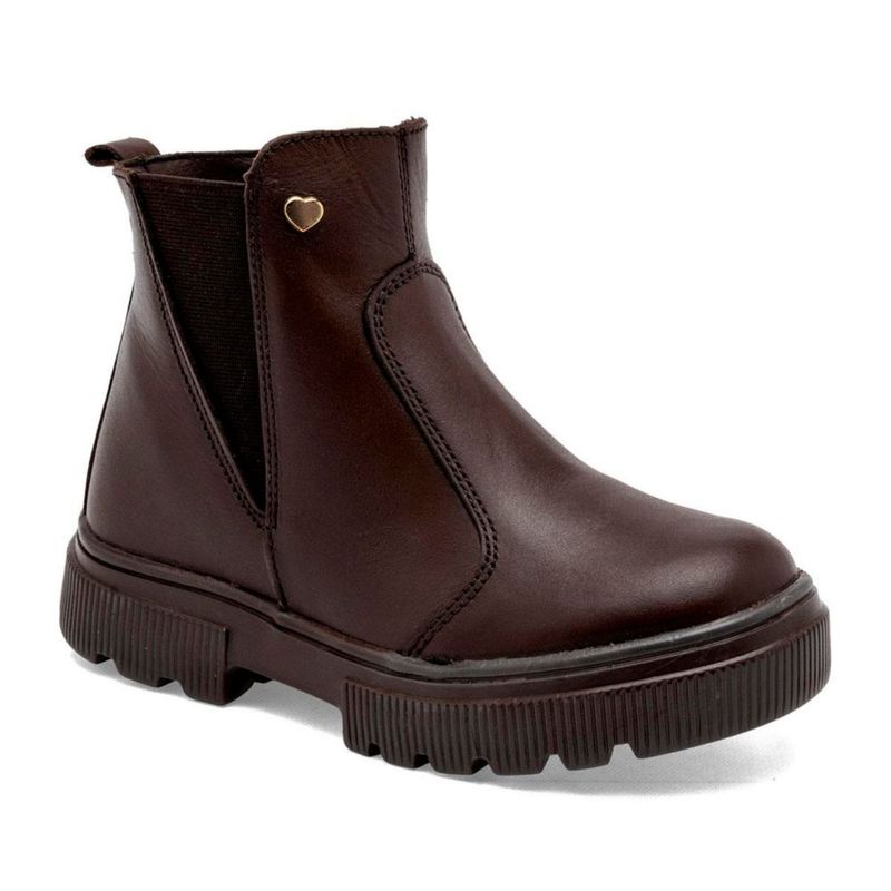 BOTIN ABC ZAPATITOS 3601 CAFE Piel