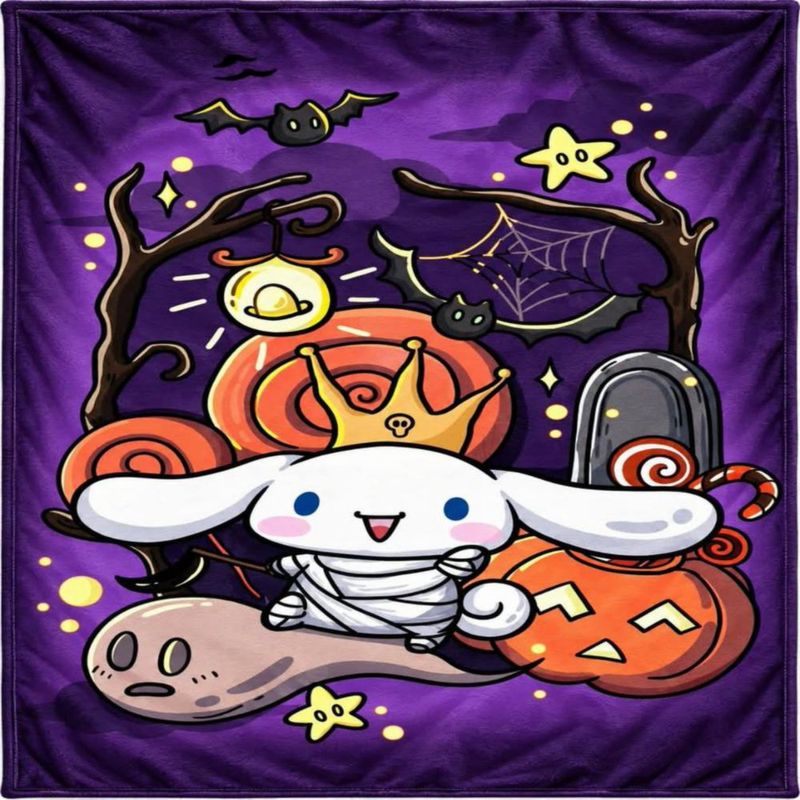Cobija Frazada Ultra Suave Cinnamoroll Sanrio Halloween