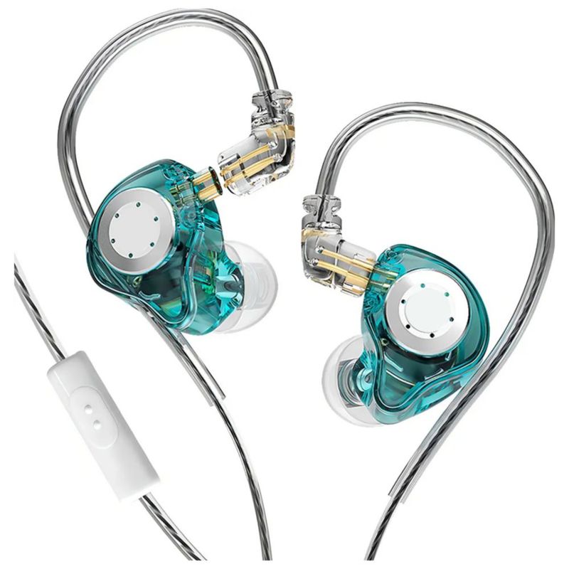 Audífonos in-ear gamer Alámbricos  Pro con micrófono verde con luz cristal, Color Verde
