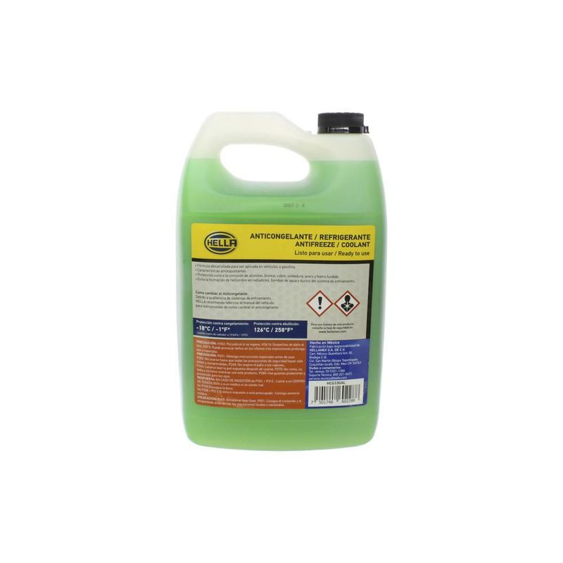 ANTICONGELANTE   HELLA VERDE DILUIDO 33% 3.785L HCG33GAL