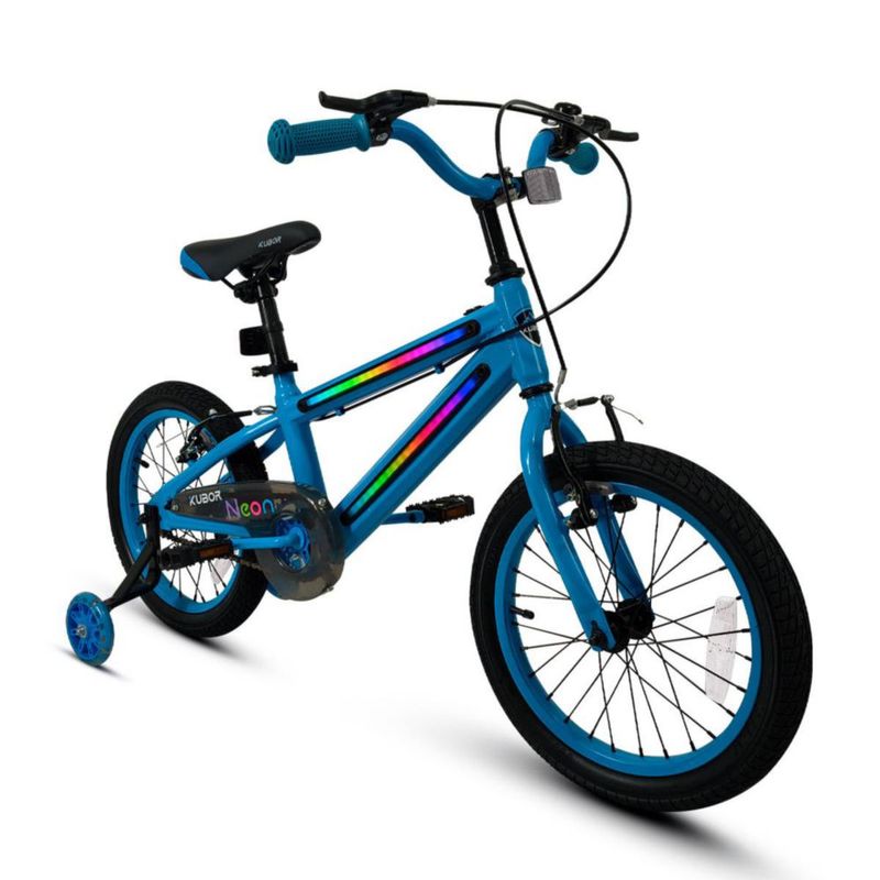 Bicicleta Infantil KUBOR NeonX R16 de 1V Azul