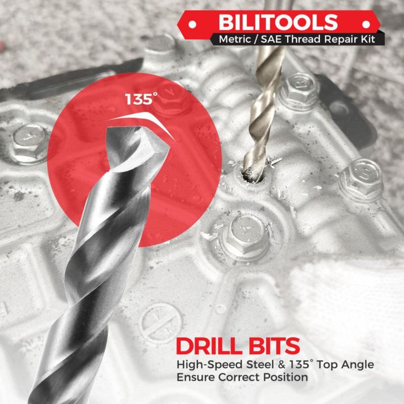 Kit de reparación de roscas BILITOOLS M9x1.25 Métrico HSS