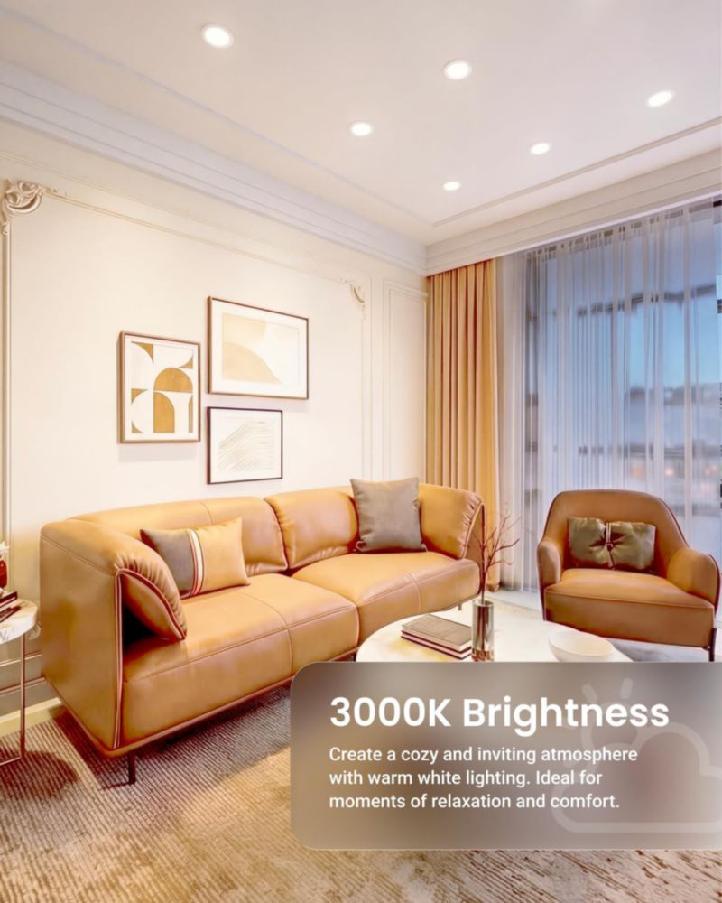 Luces LED de disco Sunco Lighting paquete de 24 15 cm regulables