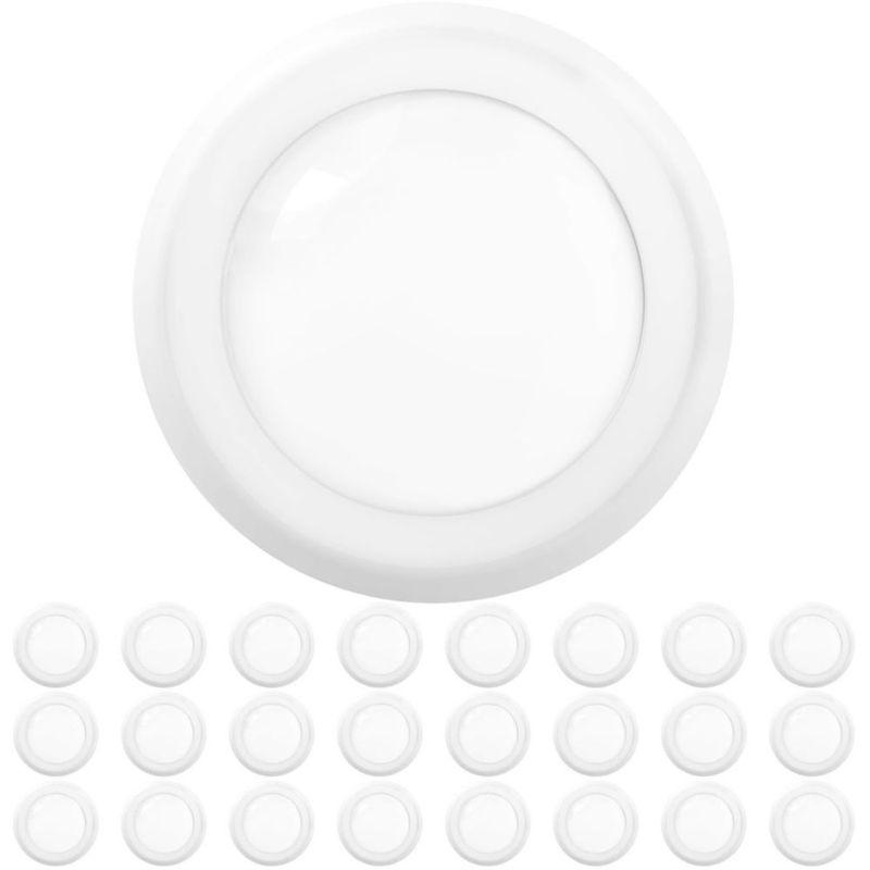 Luces LED de disco Sunco Lighting paquete de 24 15 cm regulables