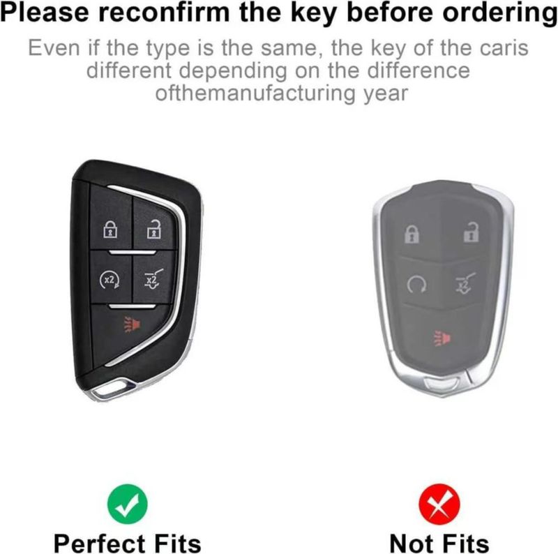 Funda para mando ZERAL Cadillac de 5 botones negra