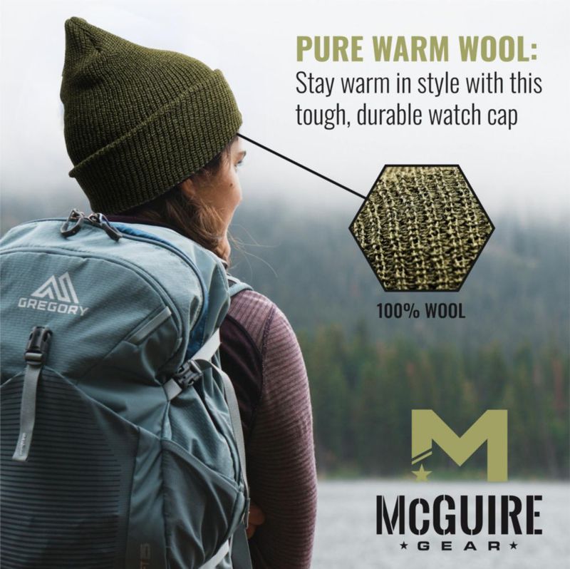 Gorro McGuire Gear de Lana Verde OD (Hecho en EE. UU.)