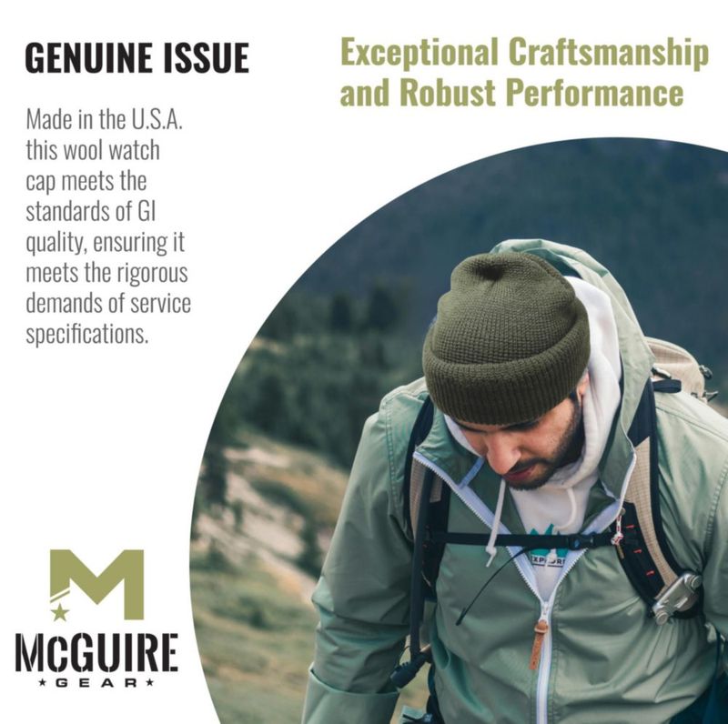 Gorro McGuire Gear de Lana Verde OD (Hecho en EE. UU.)