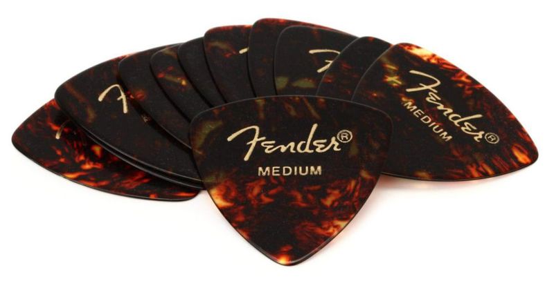 PLECTRUM Fender Classic Celulóide Tortuga - Pack de 12 Púas