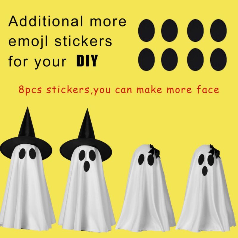 VersaCharm 2 Unidades de Fantasmas con Sombreros de Bruja Iluminados