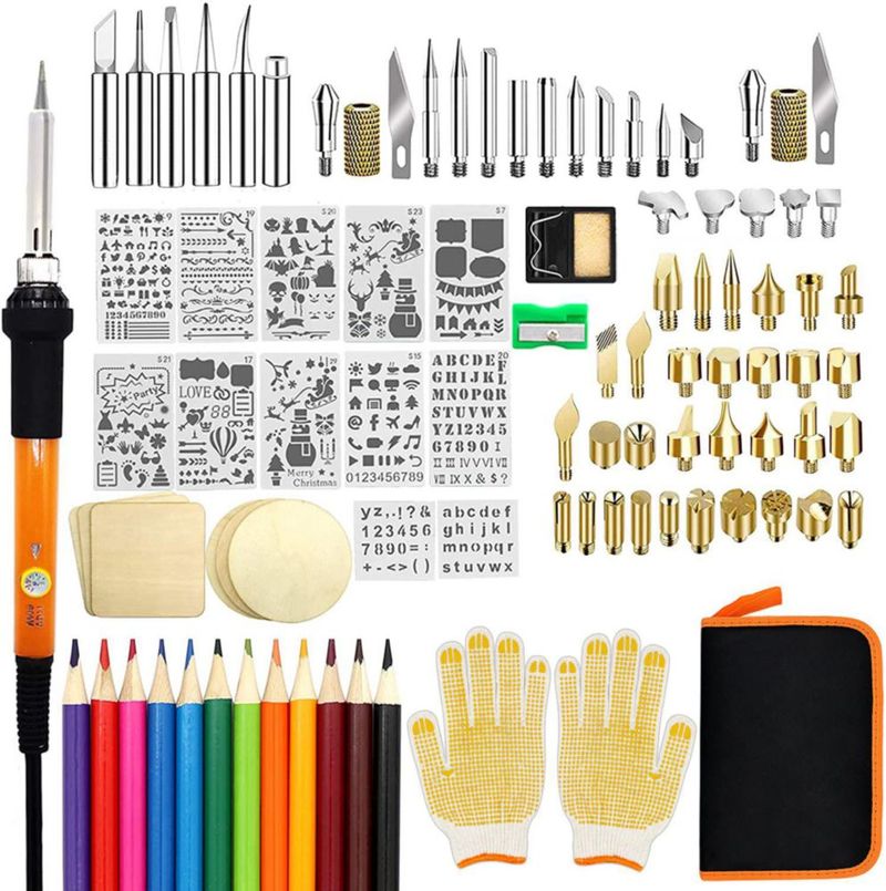 Kit de Pirografía PETUOL 110 piezas 200‑420 °C 110 V