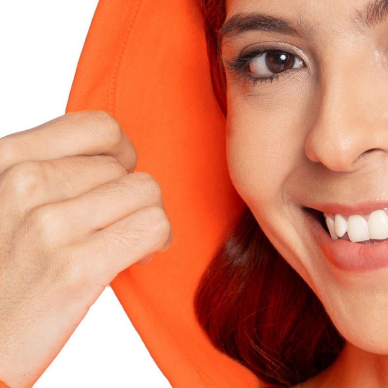 Sudadera con capucha Fruit of the Loom XXL Naranja (polar EverSoft)