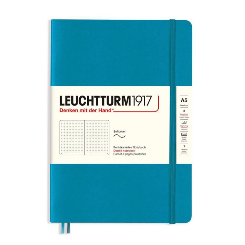 Cuaderno LEUCHTTURM1917 A5 Tapa Blanda con Páginas Punteadas – Ocean