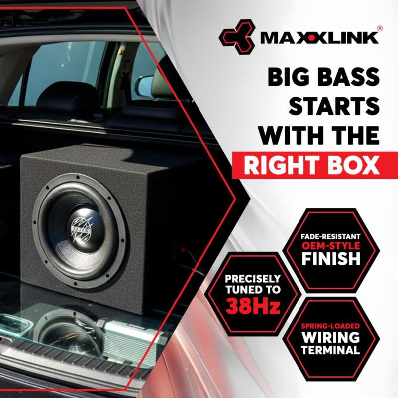 Caja sellada de MDF de 25 cm Hifonics para subwoofer