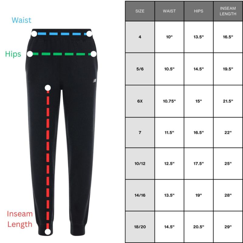 New Balance Pantalones de chándal 3‑pack para niños tallas 4‑20