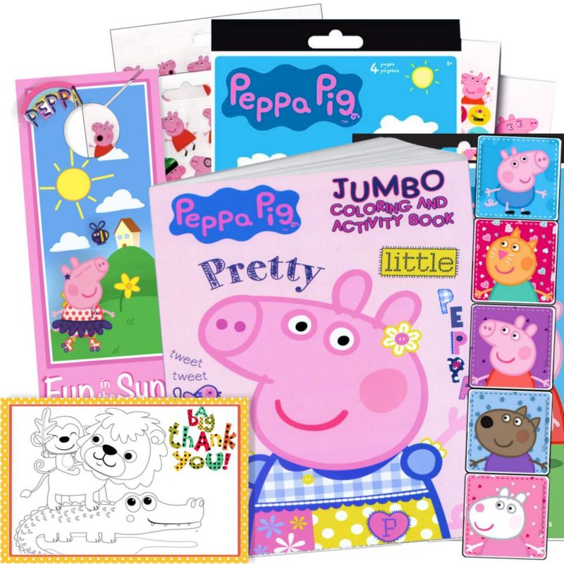 Set de Pegatinas y Actividades de Peppa Pig para Colorear