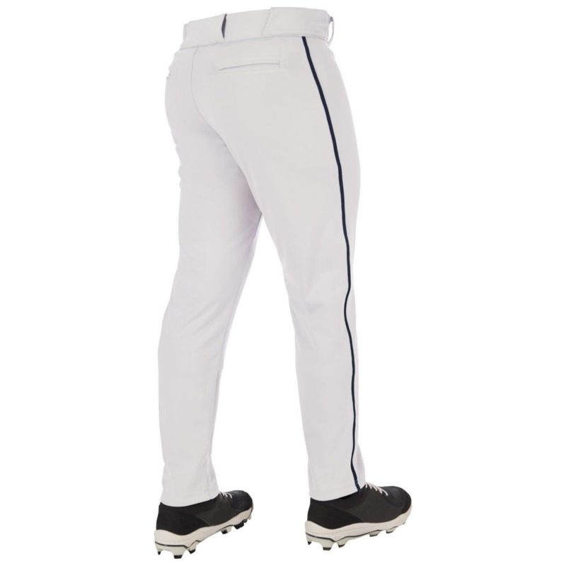 Pantalones de béisbol CHAMPRO talla mediana blanco con detalle en azul marino