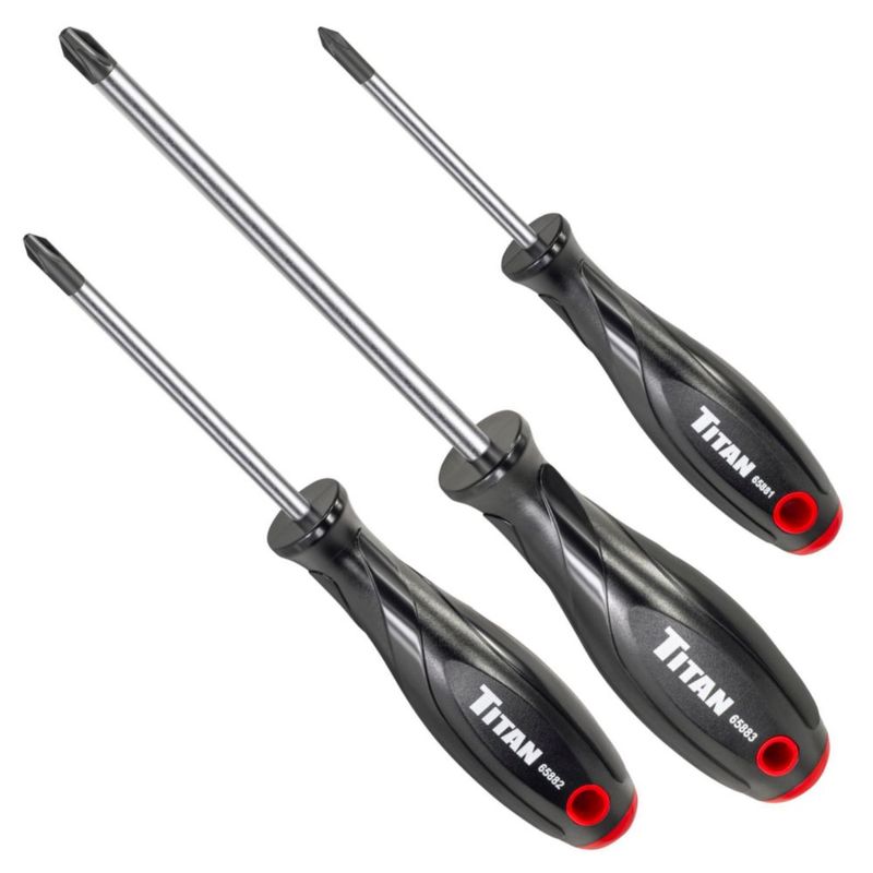 Juego de destornilladores Titan 3 piezas JIS 76 cm 10 cm 15 cm