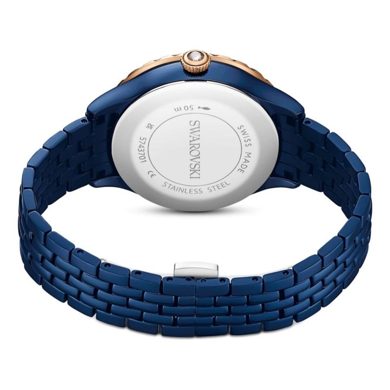 RELOJ Swarovski Octea Moon con correa de metal azul