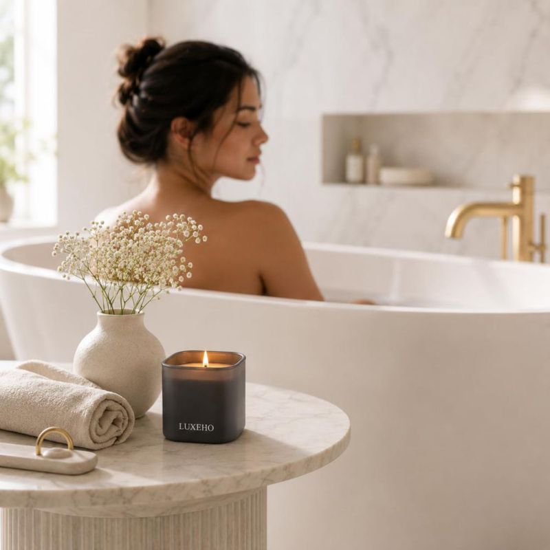 Set de Velas LUXEHO 3 Unidades 120 g Champán Sándalo