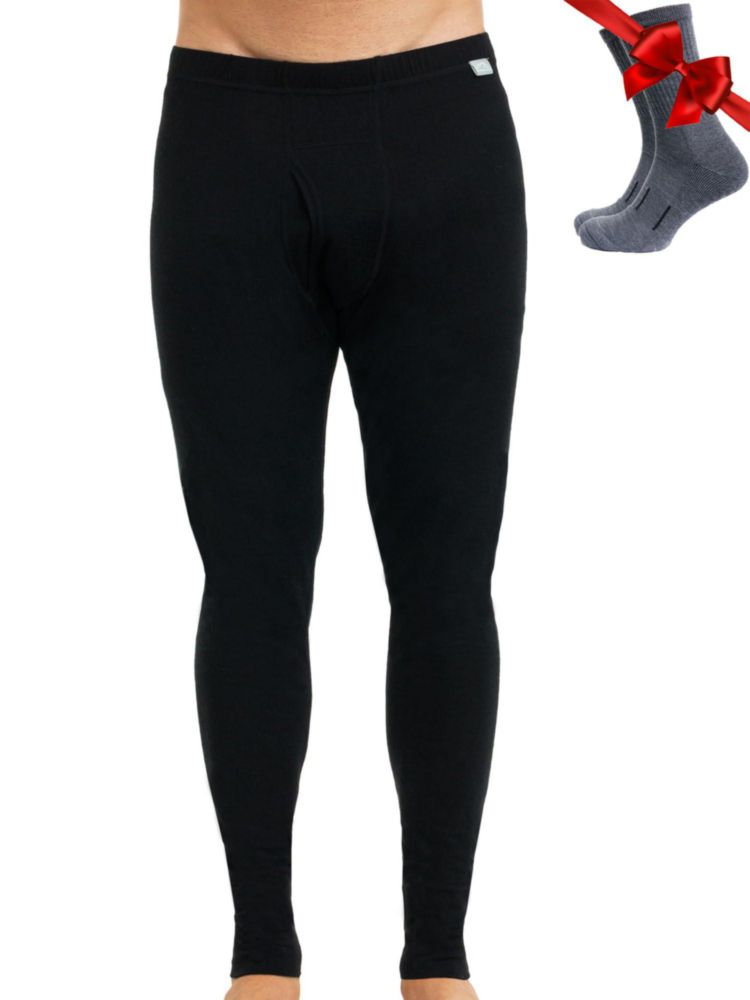 Pantalones Merino.tech talla XL 165 negro – capa base de lana merino