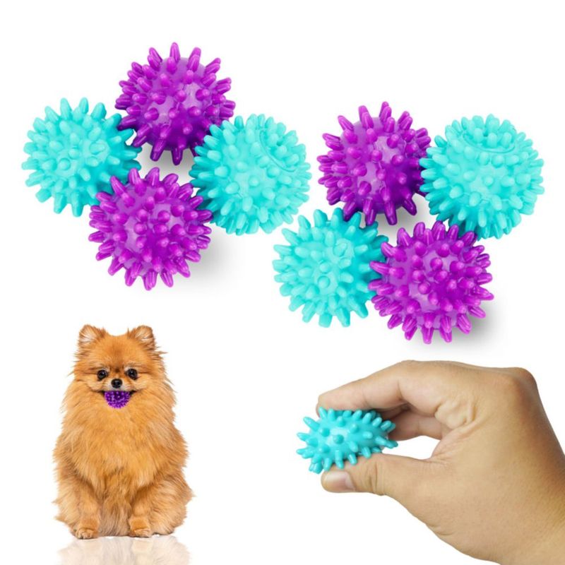 Pelotas para perros pequeños Petite Paws 45 cm con chirrido - Pack de 8