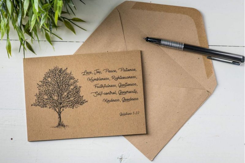 Tarjetas de Felicitación DIVERSEBEE 18 Kraft Cristianas Surtidas