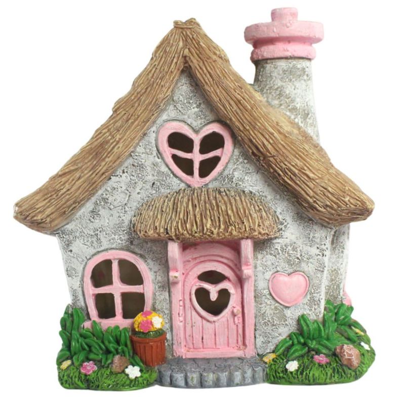Escultura PRETMANNS Casa de Hadas Solar Rosa 19 cm