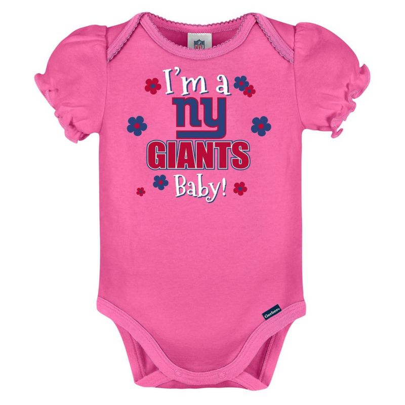 Body Gerber NY Giants 6-12 meses Pack de 3