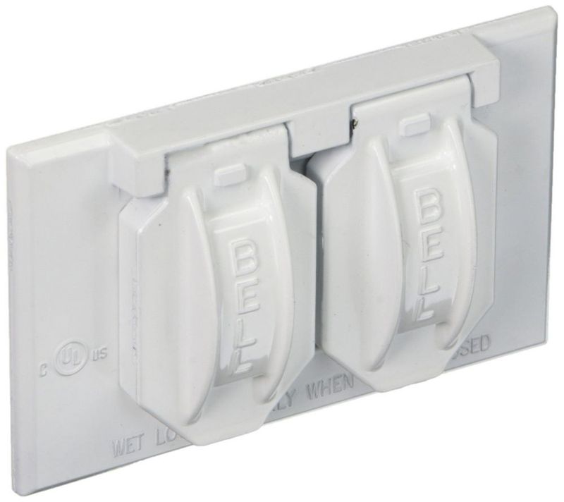 Cubierta Protectora BELL 12 cm x 7 cm x 25 cm Blanca de 2 Agujeros