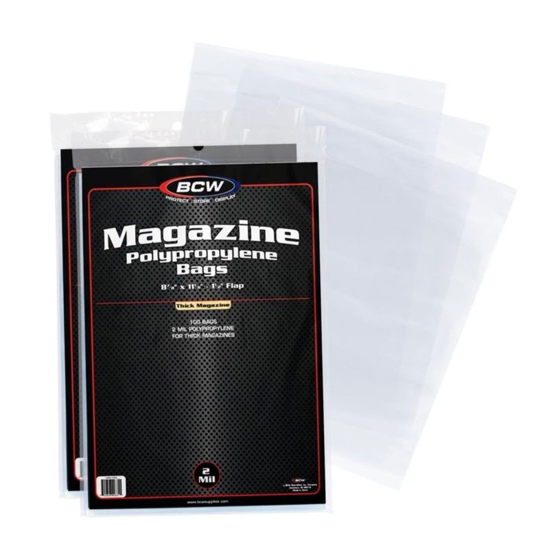 Fundas para revistas BCW 22 x 28 cm paquete de 200 sin ácido