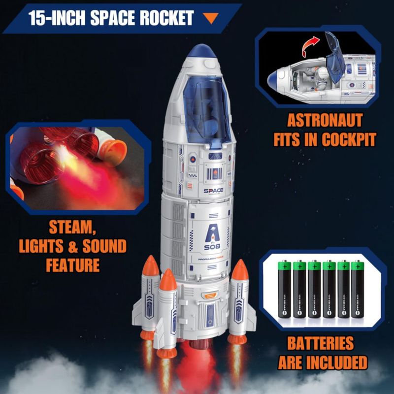 Set de juguete cohete espacial BLOONSY con figuras de astronauta