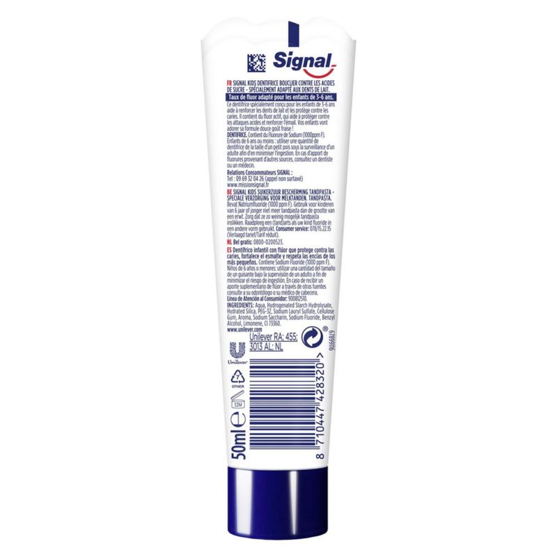Pasta de dientes Signal 50 ml Fresa 3‑6 años