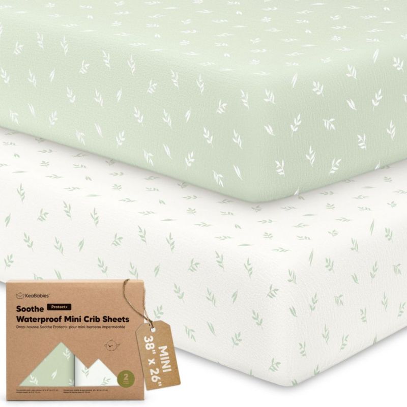 Sábana ajustable KeaBabies 97x66 cm impermeable 2 unidades