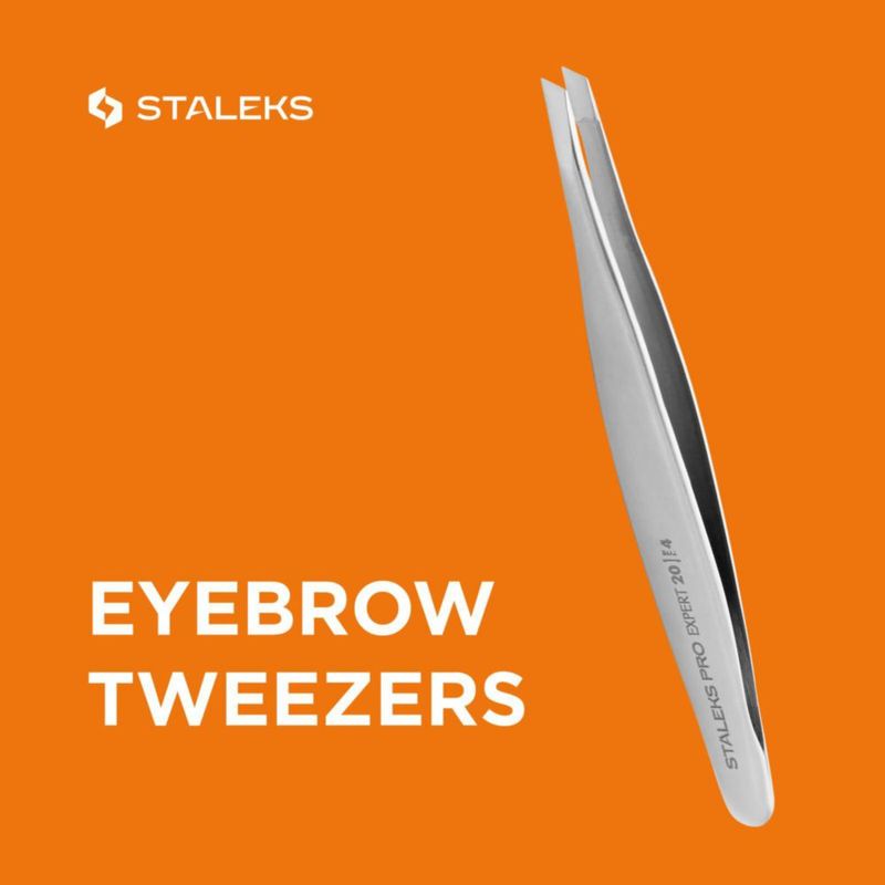Pinzas STALEKS PRO Expert 20 con puntas inclinadas