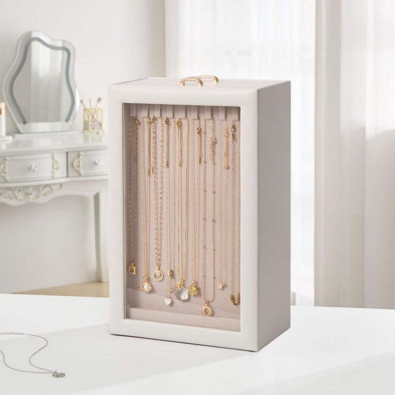 Organizador de Collares Lolalet 20 cm Blanco 4 Capas