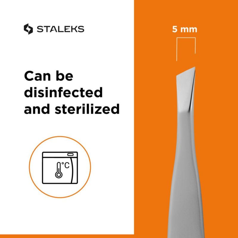 Pinzas de cejas STALEKS PRO Expert 20 de puntas inclinadas