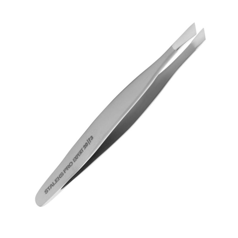 Pinzas de cejas STALEKS PRO Expert 20 de puntas inclinadas