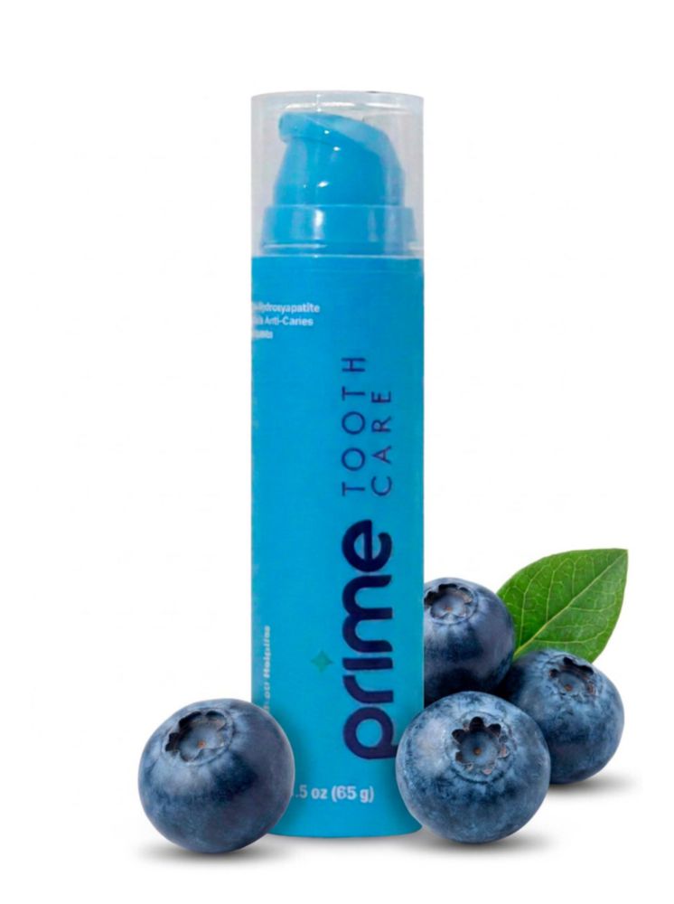 Pasta dental Prime Tooth Care 65 g sabor arándano con flúor