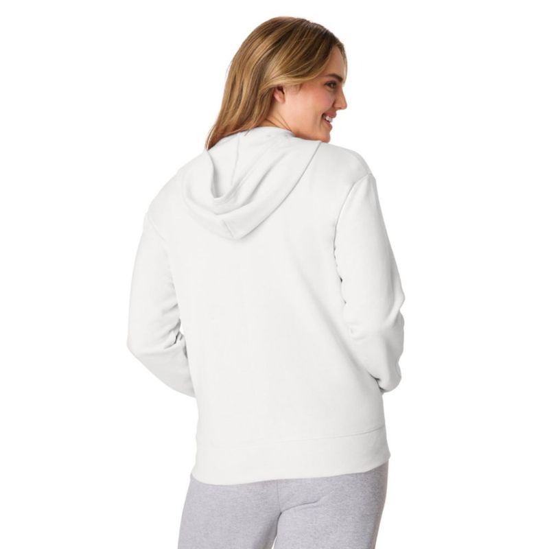 Sudadera con capucha Hanes XXL blanca de cremallera completa