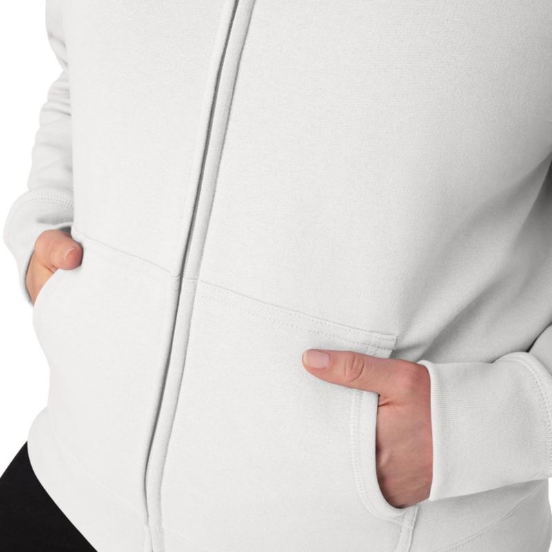 Sudadera con capucha Hanes XXL blanca de cremallera completa