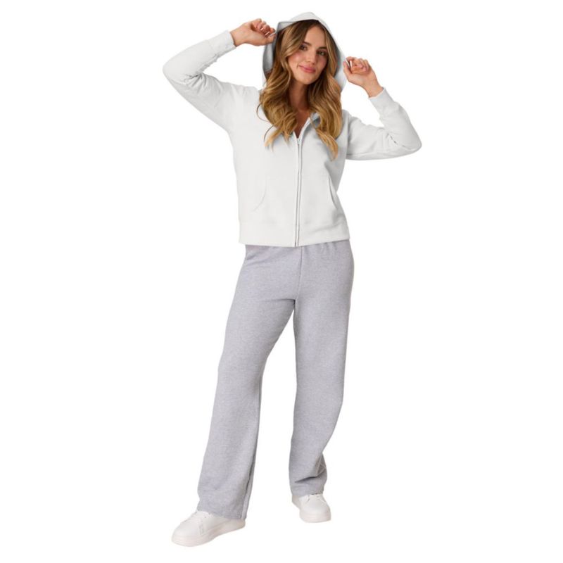 Sudadera con capucha Hanes XXL blanca de cremallera completa