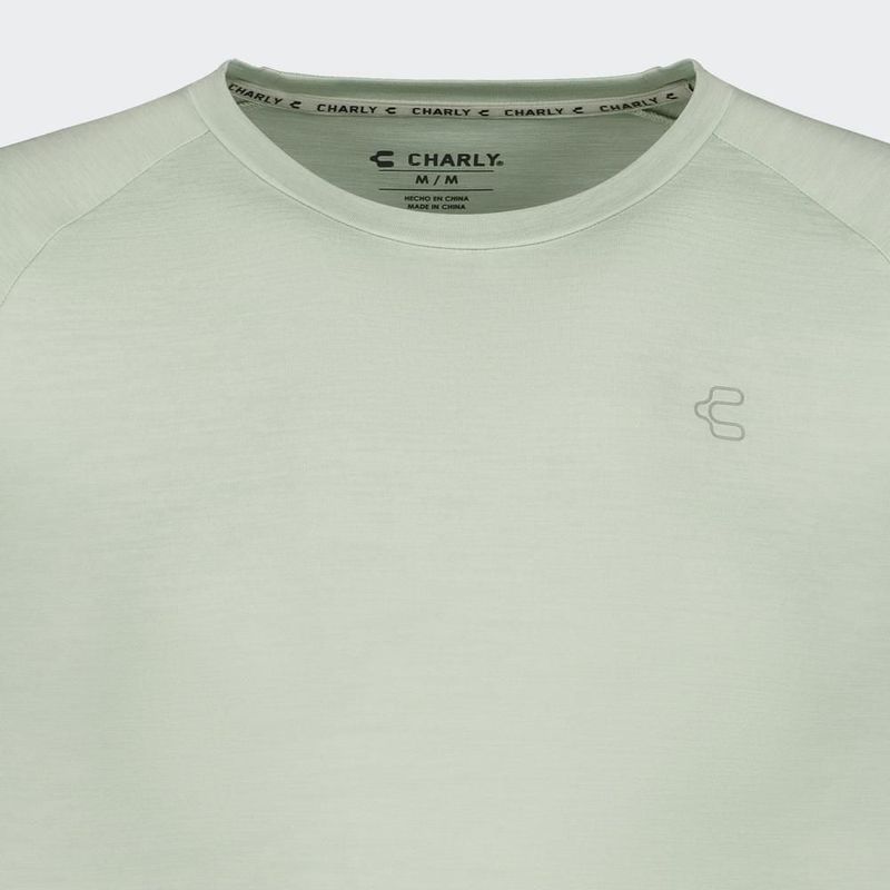 Playera charly running verde claro caballero 5009743