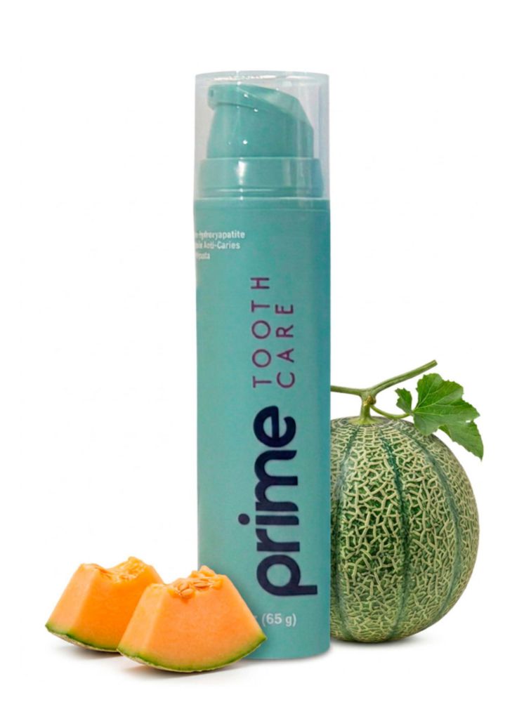Pasta de dientes Prime Tooth Care 65 g Sabor Melón Hami con flúor y dispensador de bomba
