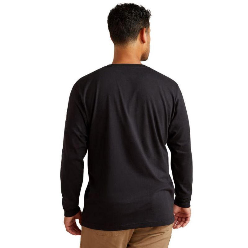Camiseta ARIAT Rebar Algodón Negro/Blanco Talla XL