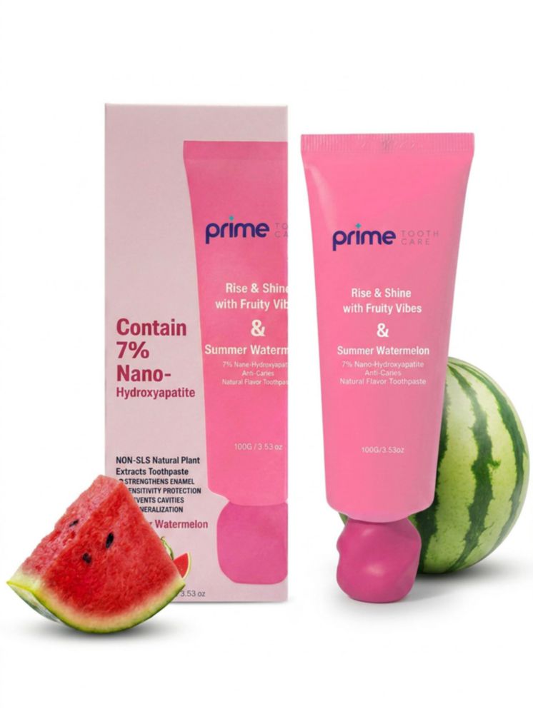 Pasta de dientes Prime Tooth Care 100 g sabor a sandía de verano sin flúor