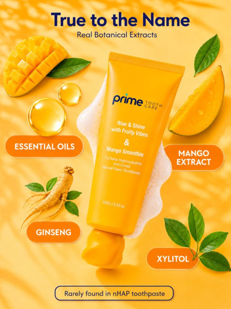Pasta de dientes Prime Tooth Care 100 g Sabor Mango Smoothie