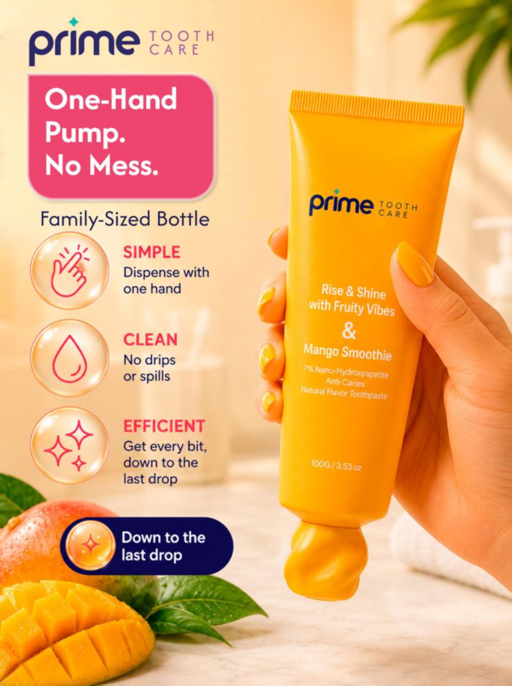 Pasta de dientes Prime Tooth Care 100 g Sabor Mango Smoothie
