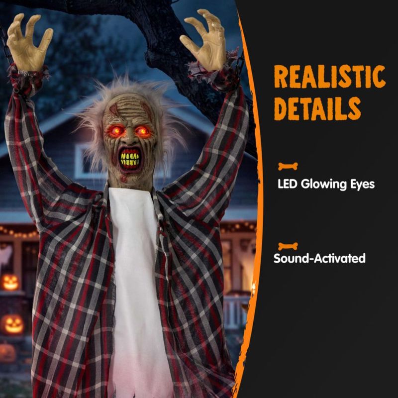 Decoración de Zombie JOYIN 110 cm con Activación por Voz y Movimiento