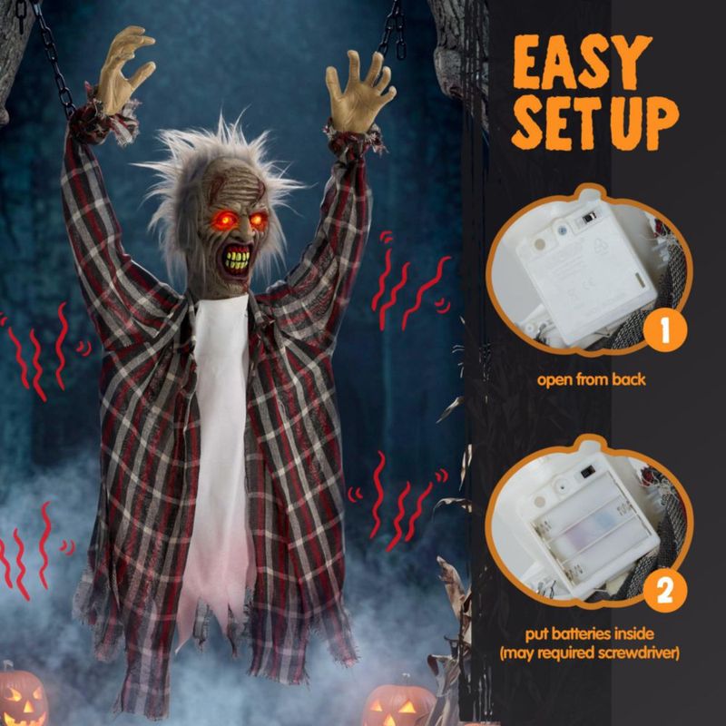 Decoración de Zombie JOYIN 110 cm con Activación por Voz y Movimiento